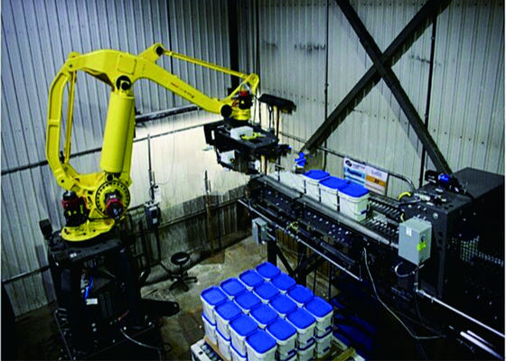 Китай Горизонтальные роботы/робототехническая Паллетизинг система одностоечная для больших сумок/бочонков поставщик
